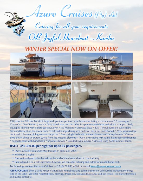 Azure-cruises-lake-kariba-winter-special-Zimtrader-email-advertising
