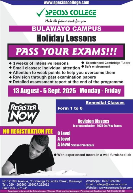 Speciss-holiday-courses-bulawayo-Zimtrader-email-advertising