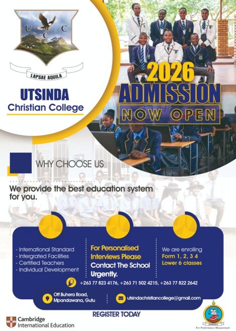 Utsinda-Christian-College-enroll-now-for-2026-Zimtrader-email-advertising