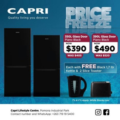 capri-fridges-price-freeze-and-freebies-special-Zimtrader-email-advertising