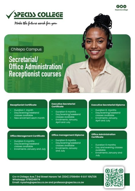 speciss-college-secretarial-office-admin-receptionist-courses-Zimtrader-email-advertising