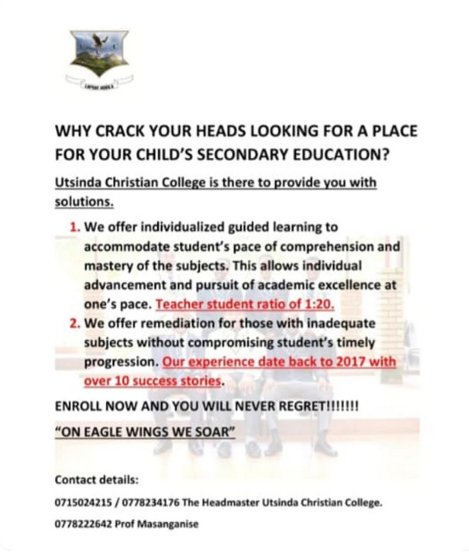 utsinda-christian-college-2-Zimtrader-email-advertising