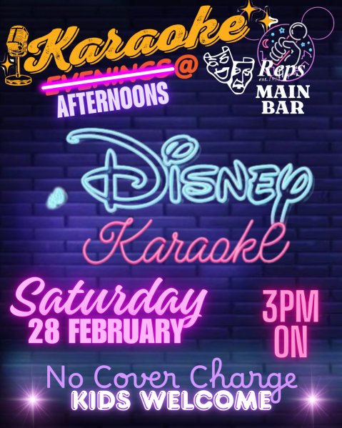 Zimtrader-Whats-on-reps-bar-disney-karaoke-feb-26