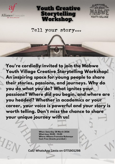 Zimtrader-whats-on-alliance-francaise-bulawayo-youth-creative-storytelling-workshop